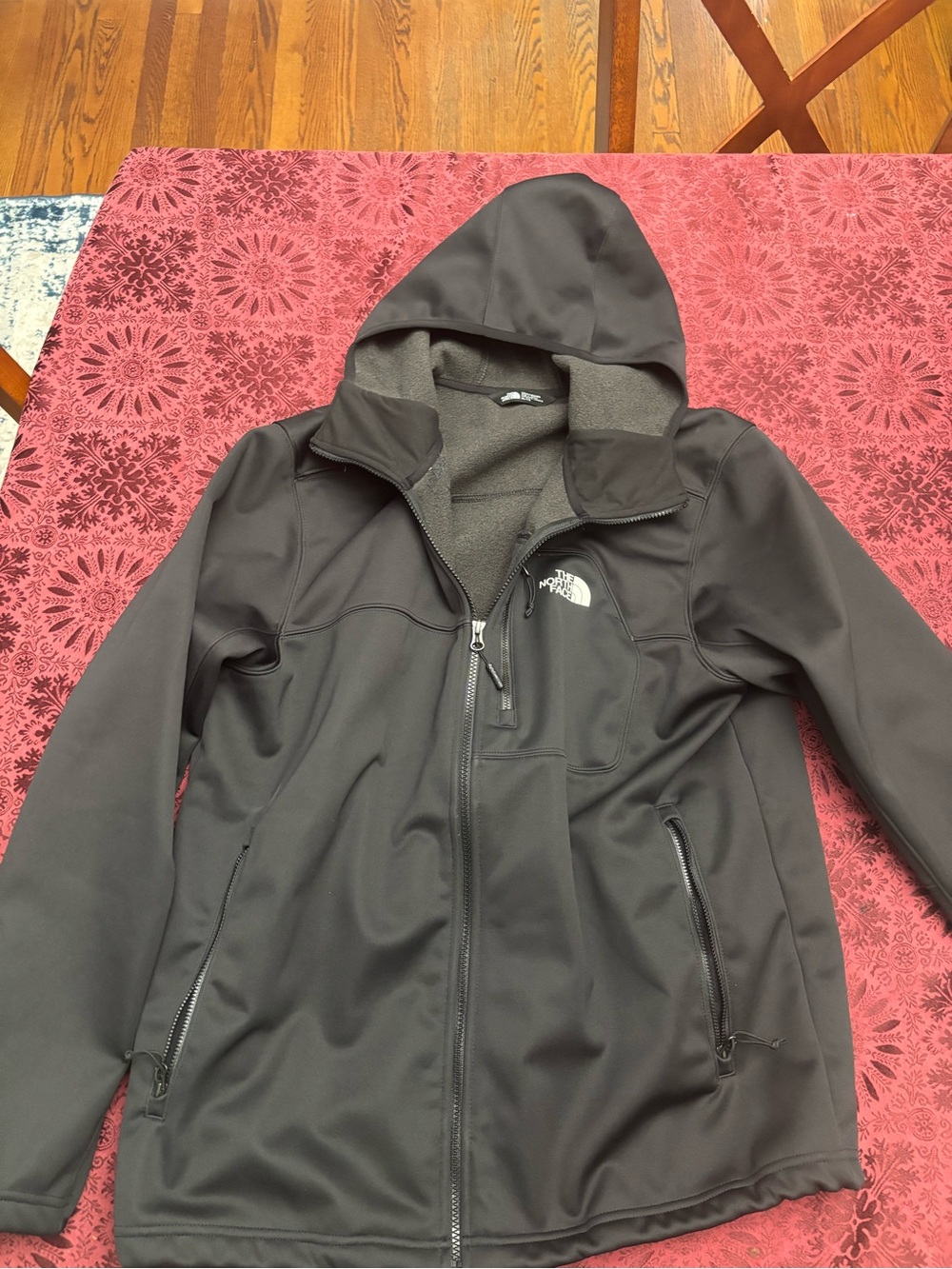 The North Face Men’s Charcoal Hooded Softshell Jacket